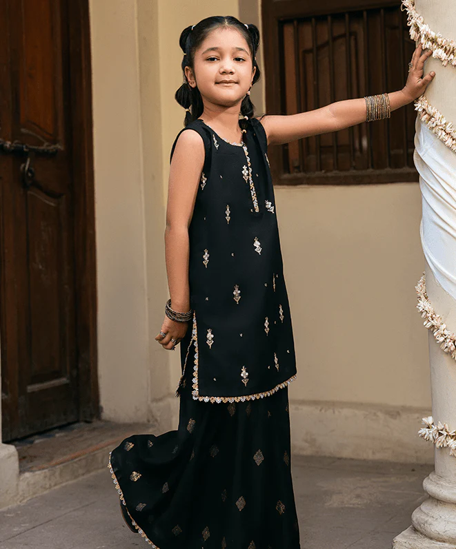 Kaanthaa Stitched 2 Piece Cotton Silk Formals Kids Suit-Koel Stitched (2-Piece) - Image 2