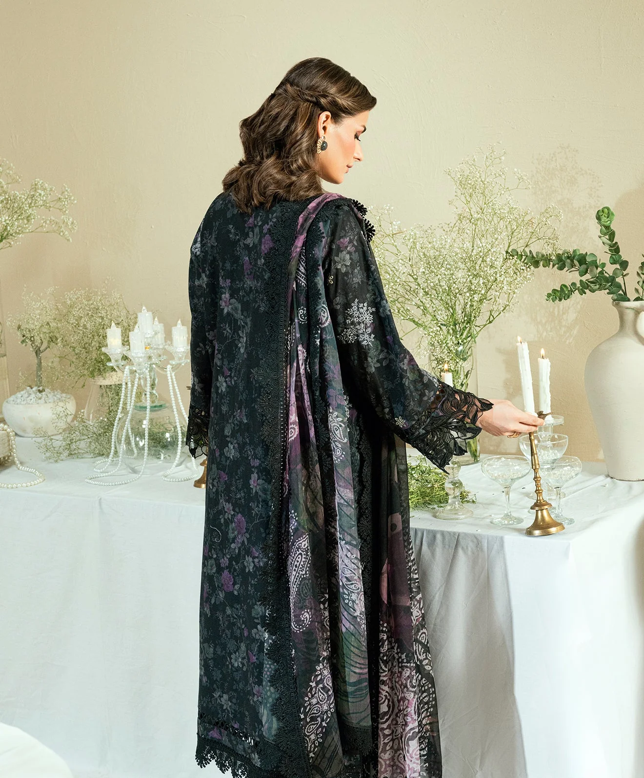 Luxe Edit By Kaanthaa Unstitched 3 Piece Summer Suit-KUNEP-3P-002 BLACK-LAWN UNSTITCHED 3PC - Image 15
