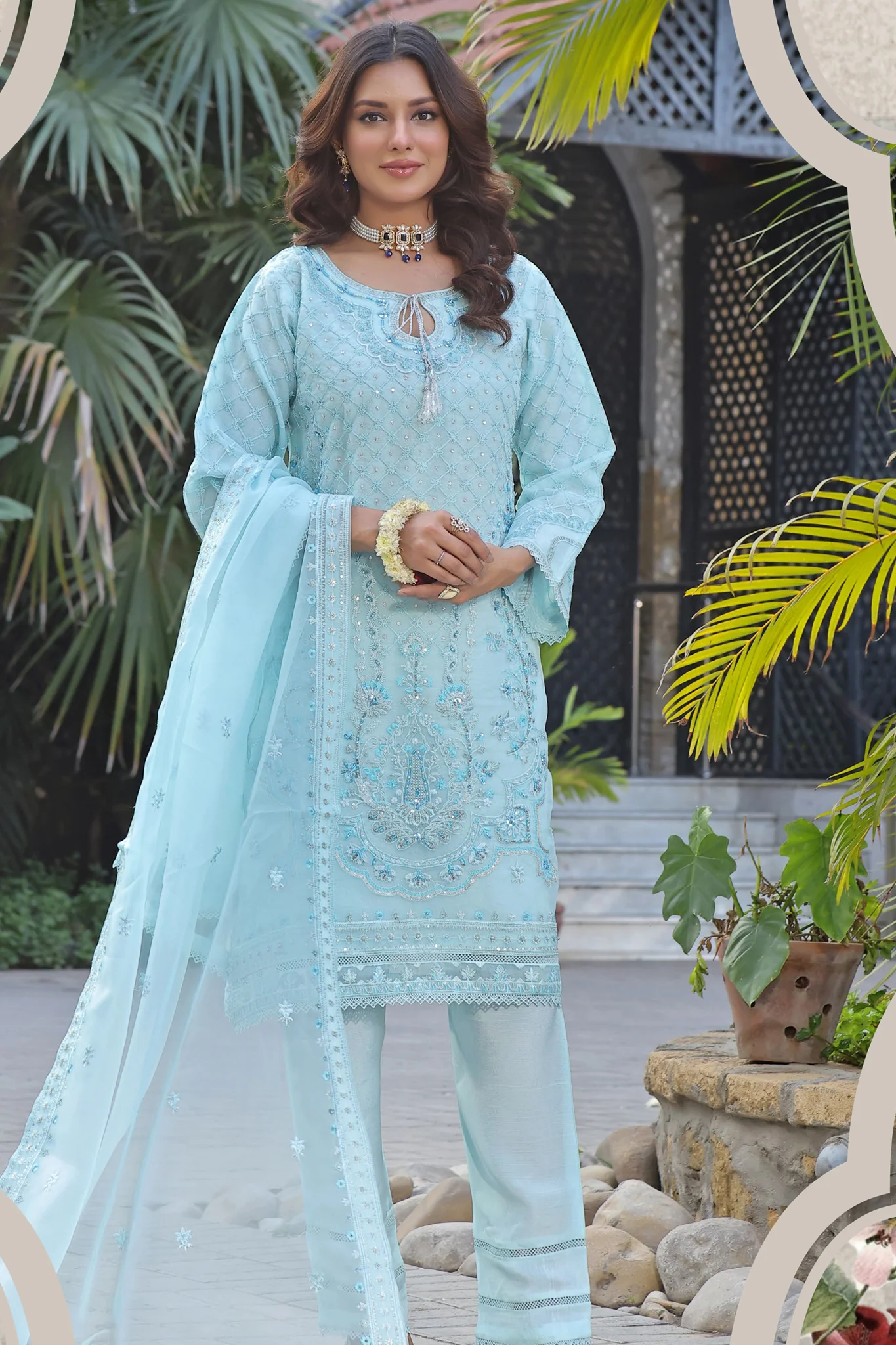 Kahani By Guzel Stitched 3 Piece Festive Formals Organza Suit-03-Qissa - Image 2