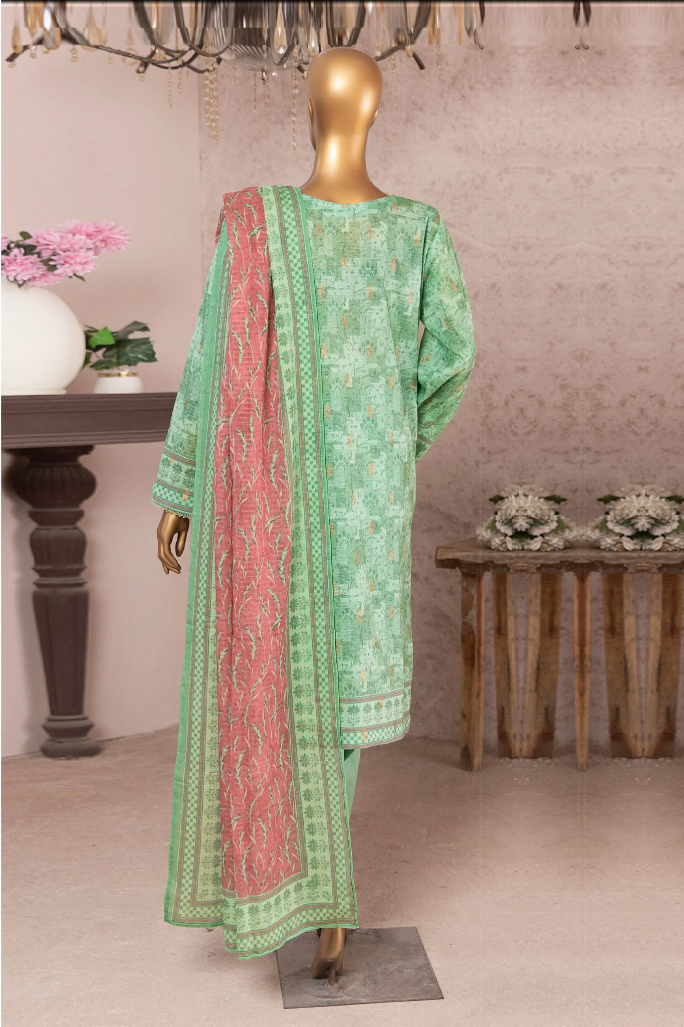 Kalamkari By HZ Unstitched 3 Piece Emb Jacquard Lawn Suit-KJE-04 - Image 3