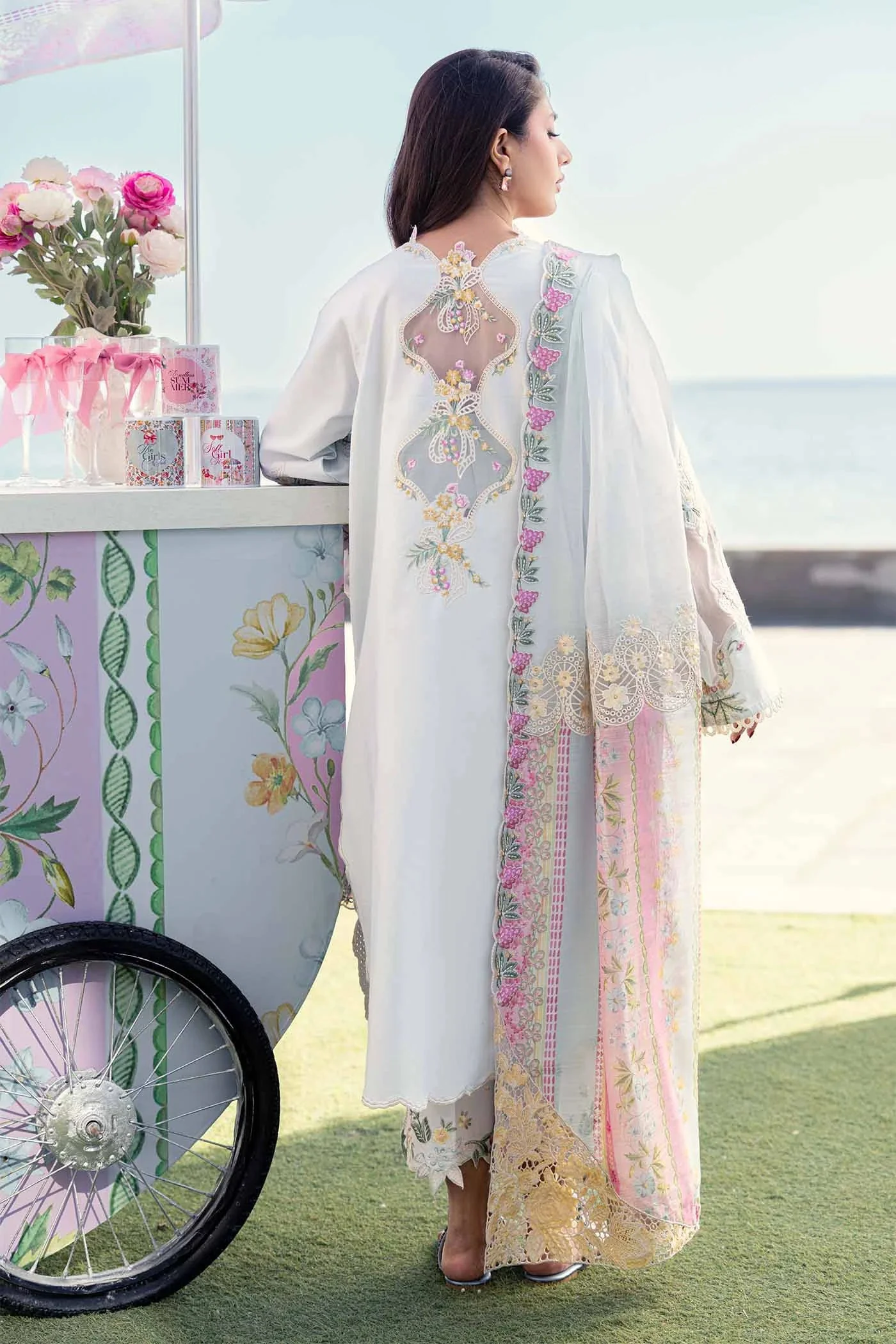 Kashaf By Mariam Malik Unstitched 3 Piece Luxury Emb Lawn Suit-KS-02 AURA - Image 3