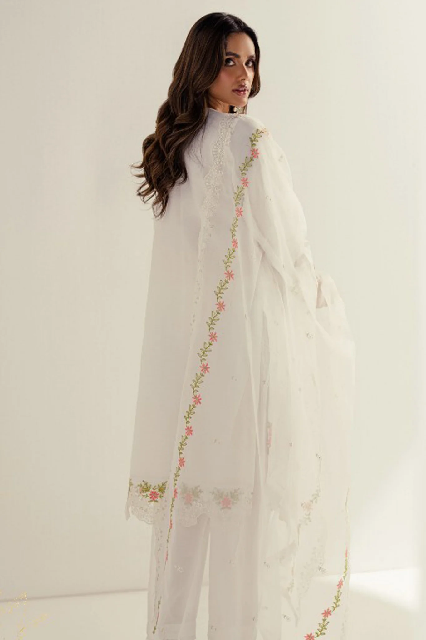 Kesariya By Guzel Stitched 3 Piece Festive Formals Suit-D-01 - Image 4