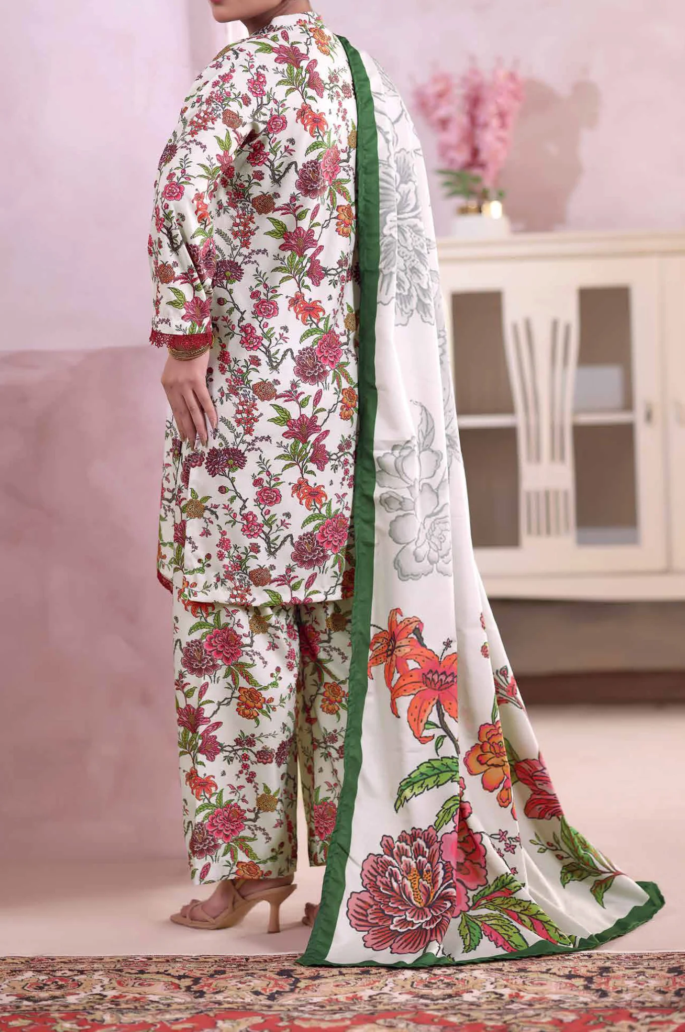 Khaas by Aizal Stitched 3 Piece Printed Ayudia Suit-A-K-07 - Image 3
