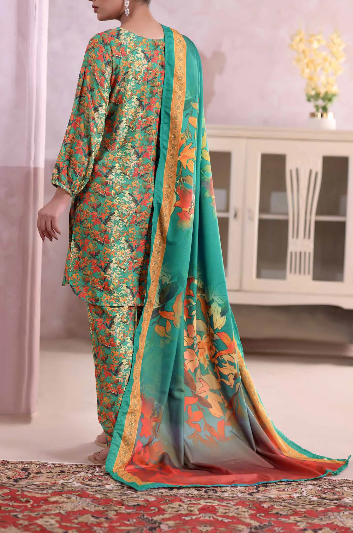 Khaas by Aizal Stitched 3 Piece Printed Ayudia Suit-A-K-10 - Image 3