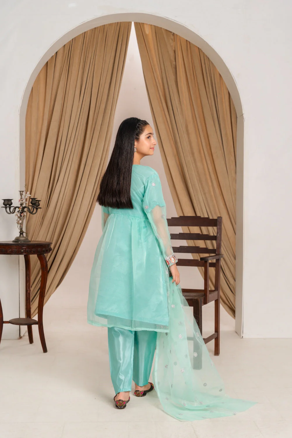 Khayat Stitched 3 Piece Festive Formals Suit-Aquira - Image 3
