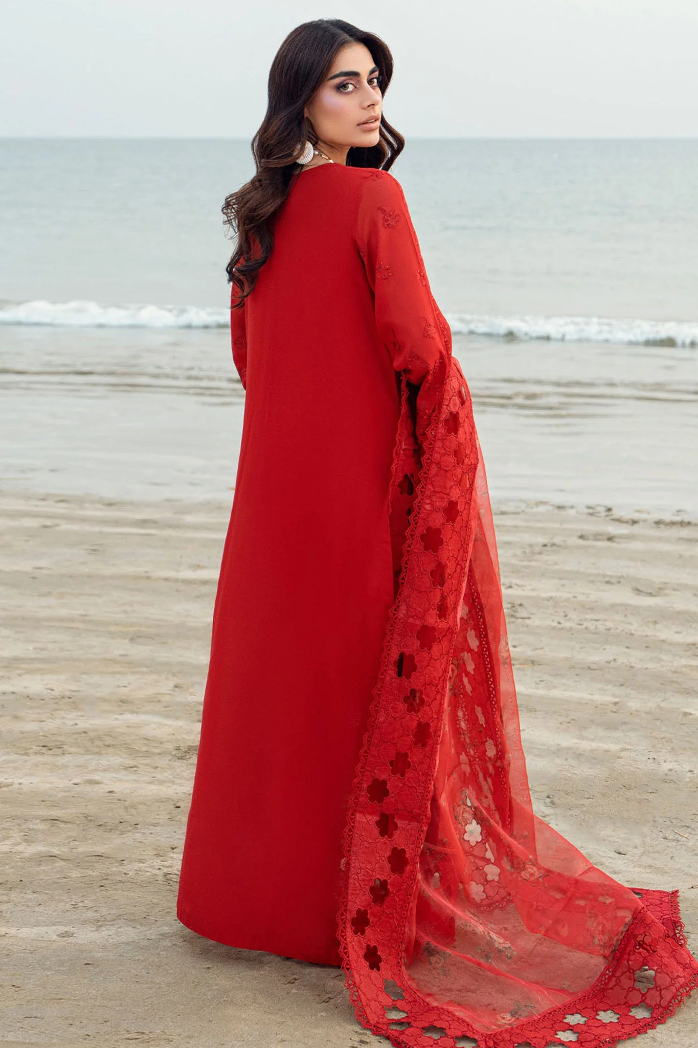 Khuwab By Nureh Unstitched 3 Piece Emb Swiss Voil Lawn Collection-NE-147 - Image 3