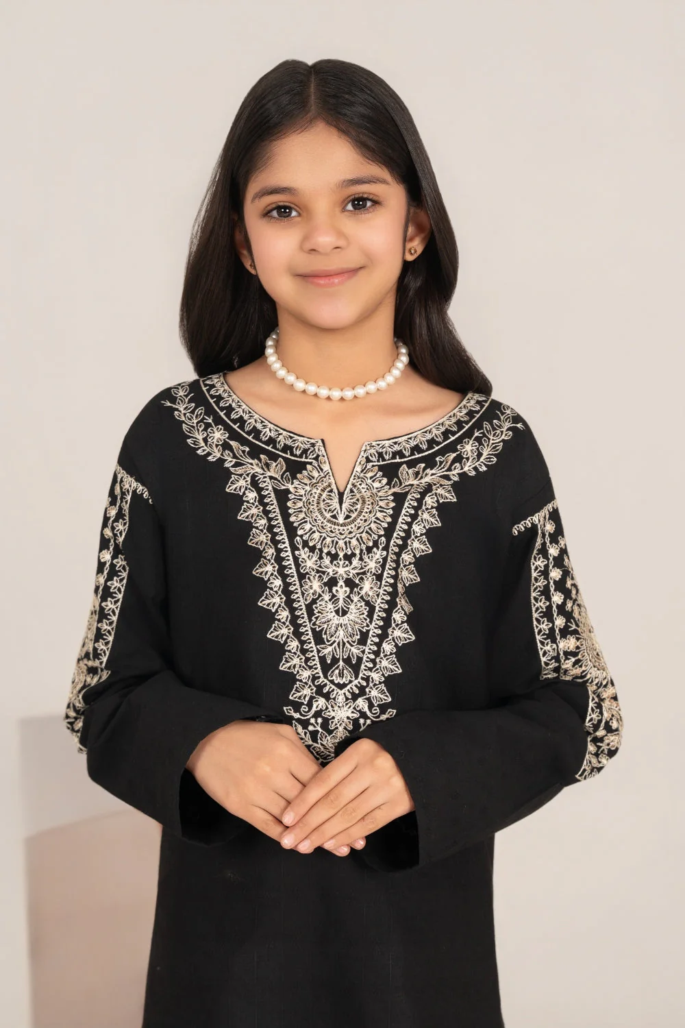 Khayat Stitched 2 Piece Winter Kids Suit-Noireen - Image 3
