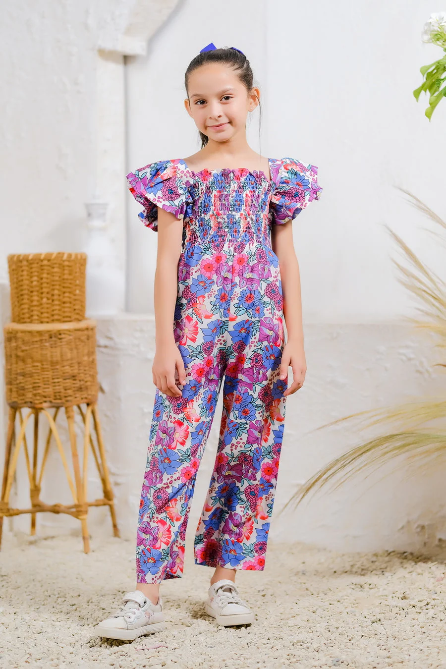 Sprinkles Stitched 1 Piece Summer Jumpsuit Kids Suit-Floral Fantasy Jumpsuit