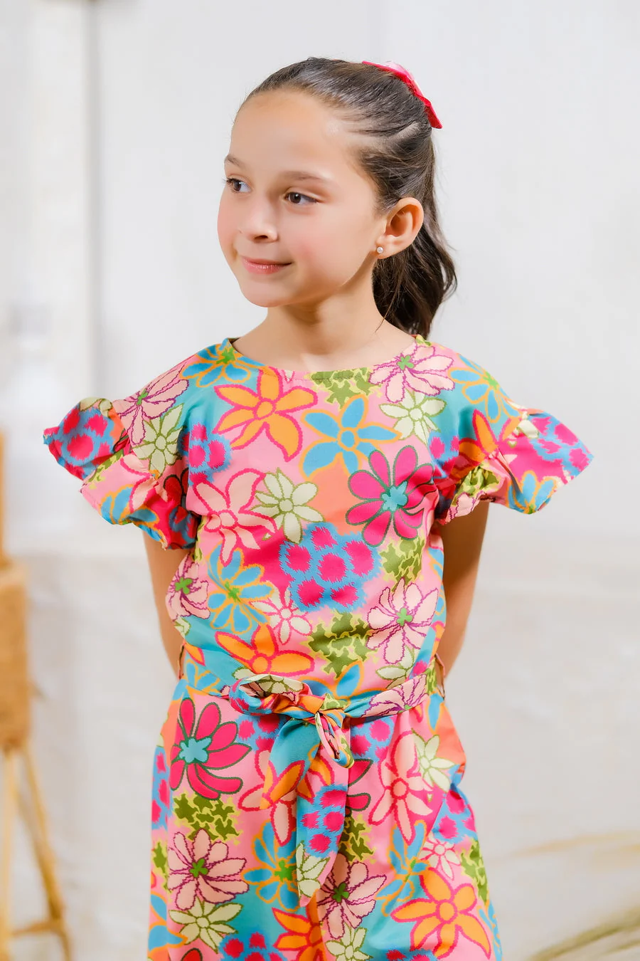 Sprinkles Stitched 1 Piece Summer Jumpsuit Kids Suit-Rainbow Garden Jumpsuit - Image 6
