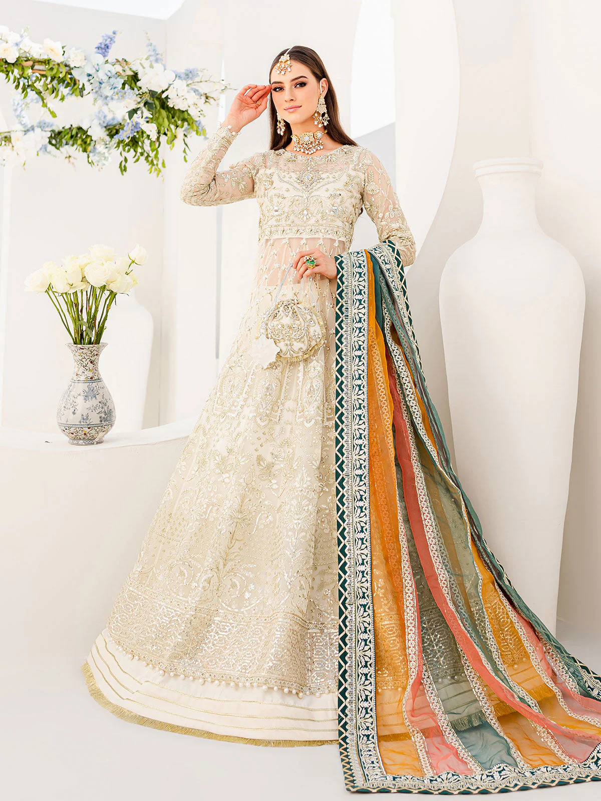 Gulaal Unstitched 3 Piece Wedding Vol-01 Suit-Kiyarah 02 - 3 Piece - Image 2