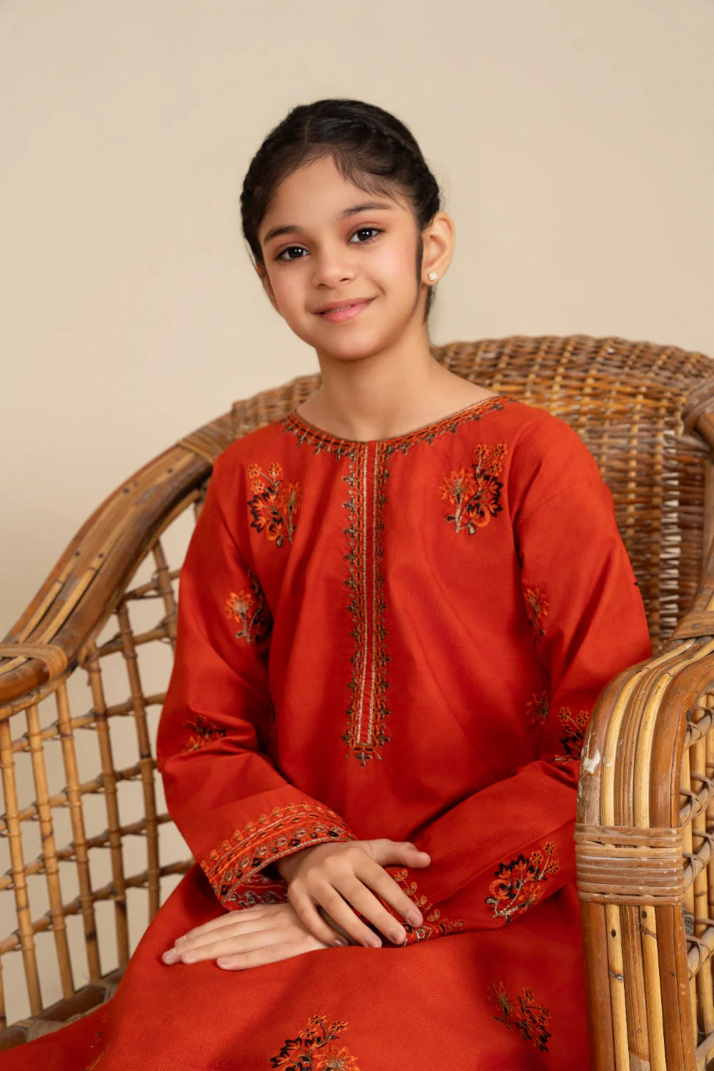 Khayat Stitched Co Ords Cambric Winter Kids Suit-Rostera - Winter - Image 5