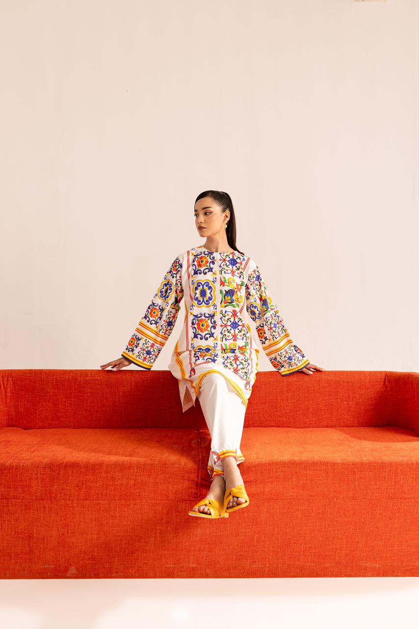 Yaaqot Stitched 2 Piece Lawn Collection-Multi Printed - Image 7