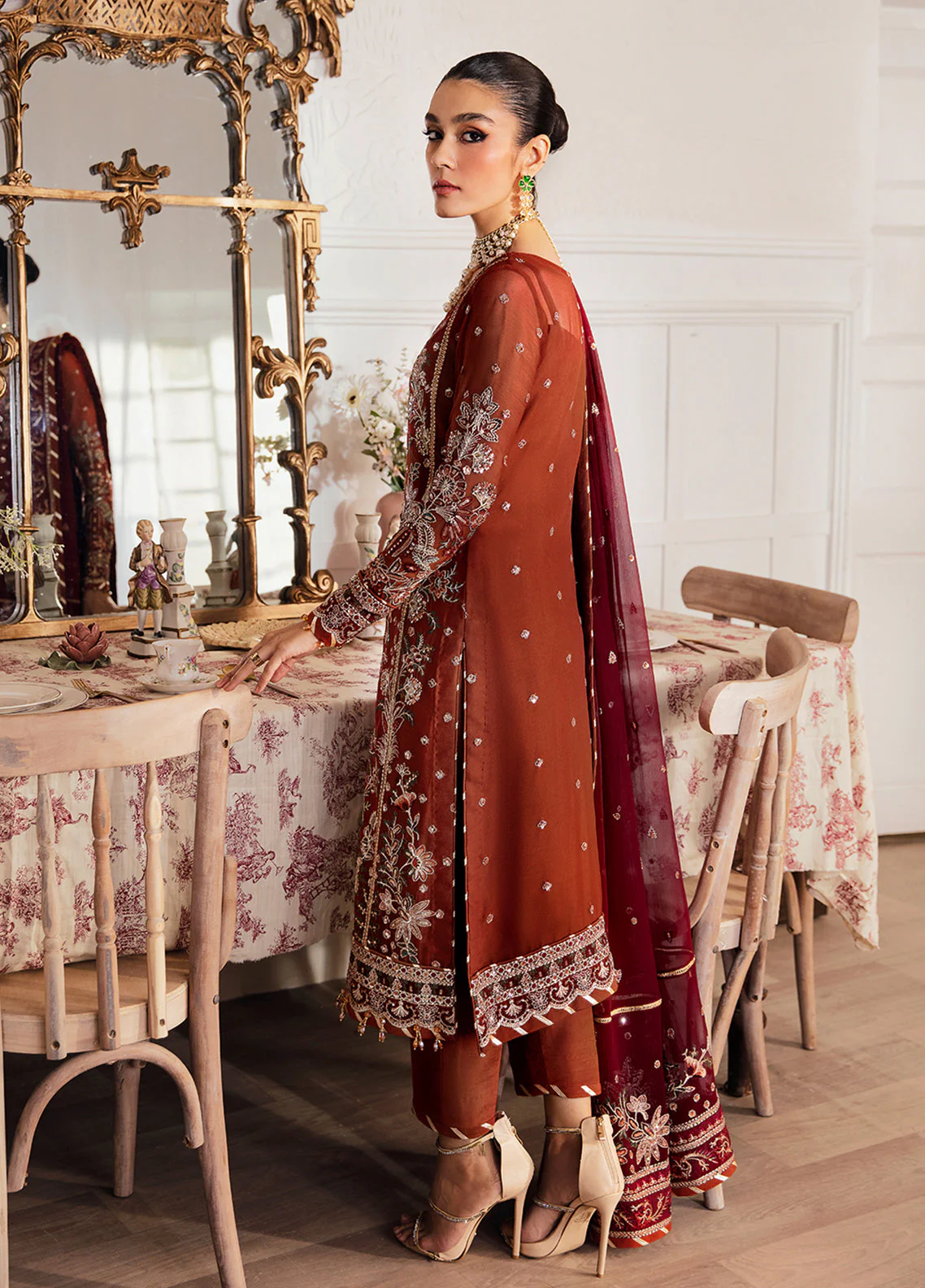 Gulaal Unstitched 3 Piece Emb Chiffon Vol-02 Suit-Laira - Image 2