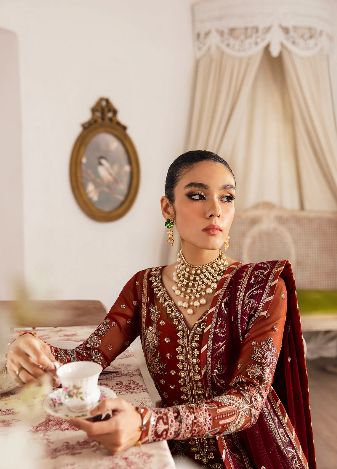 Gulaal Unstitched 3 Piece Emb Chiffon Vol-02 Suit-Laira - Image 3