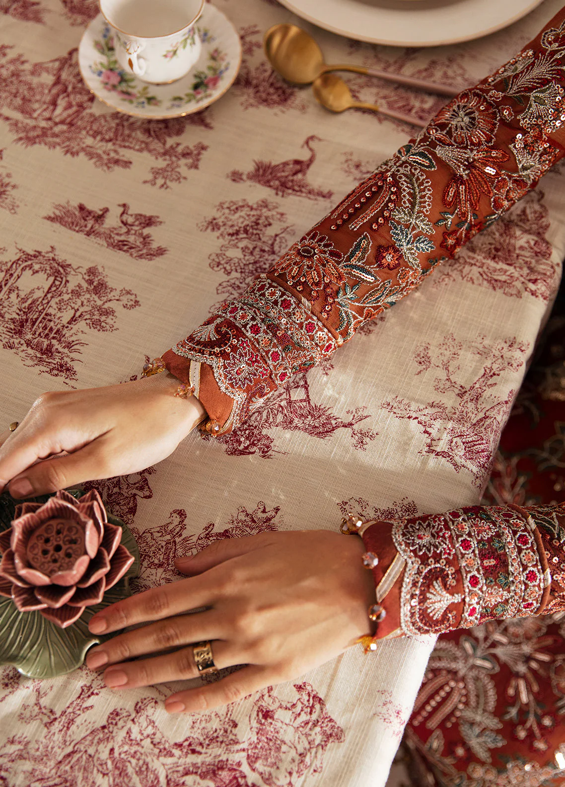 Gulaal Unstitched 3 Piece Emb Chiffon Vol-02 Suit-Laira - Image 9