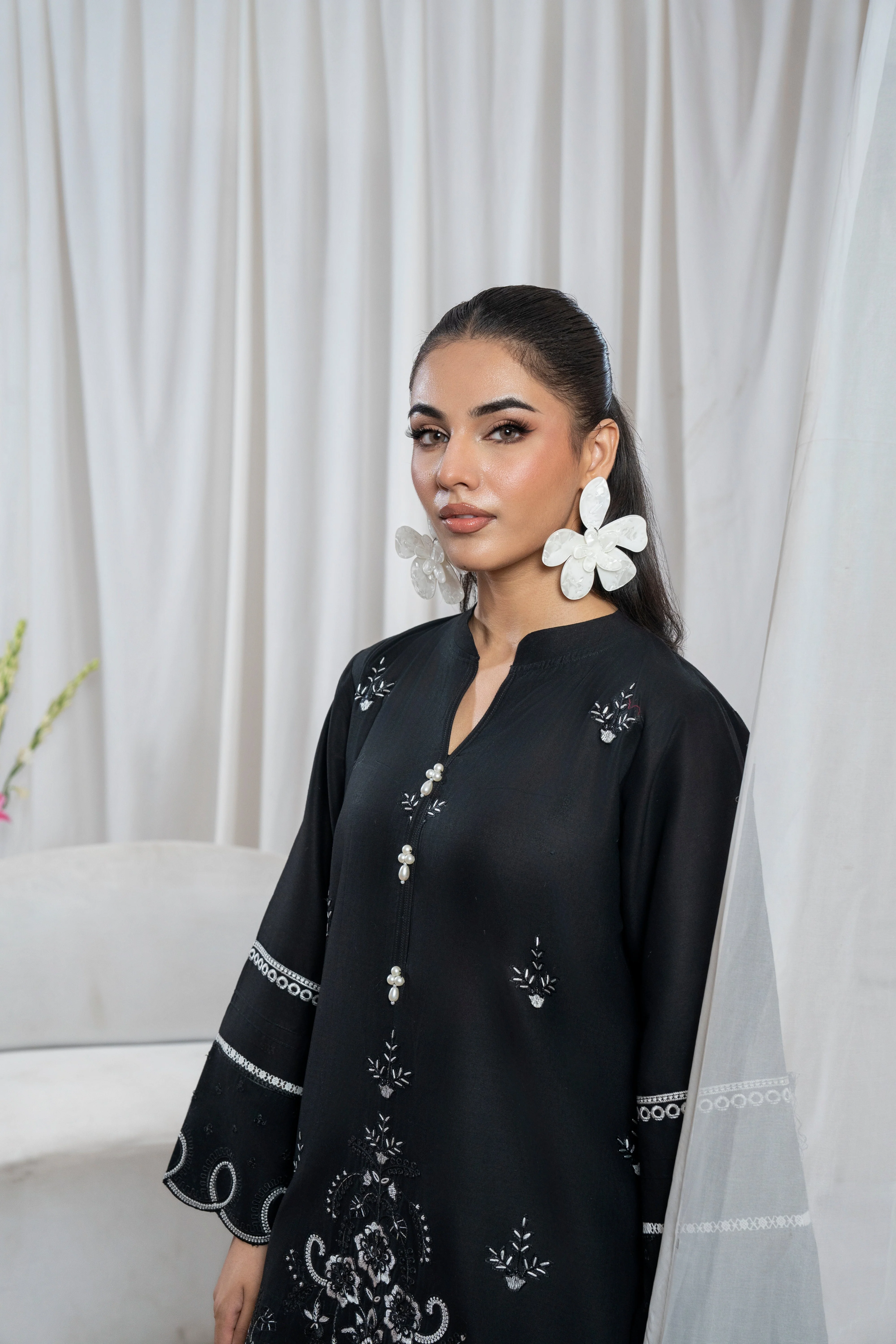 Zoya Zafar Stitched 2 Piece Cotton Suit-Lakhany 2 Pc Pret - Image 5