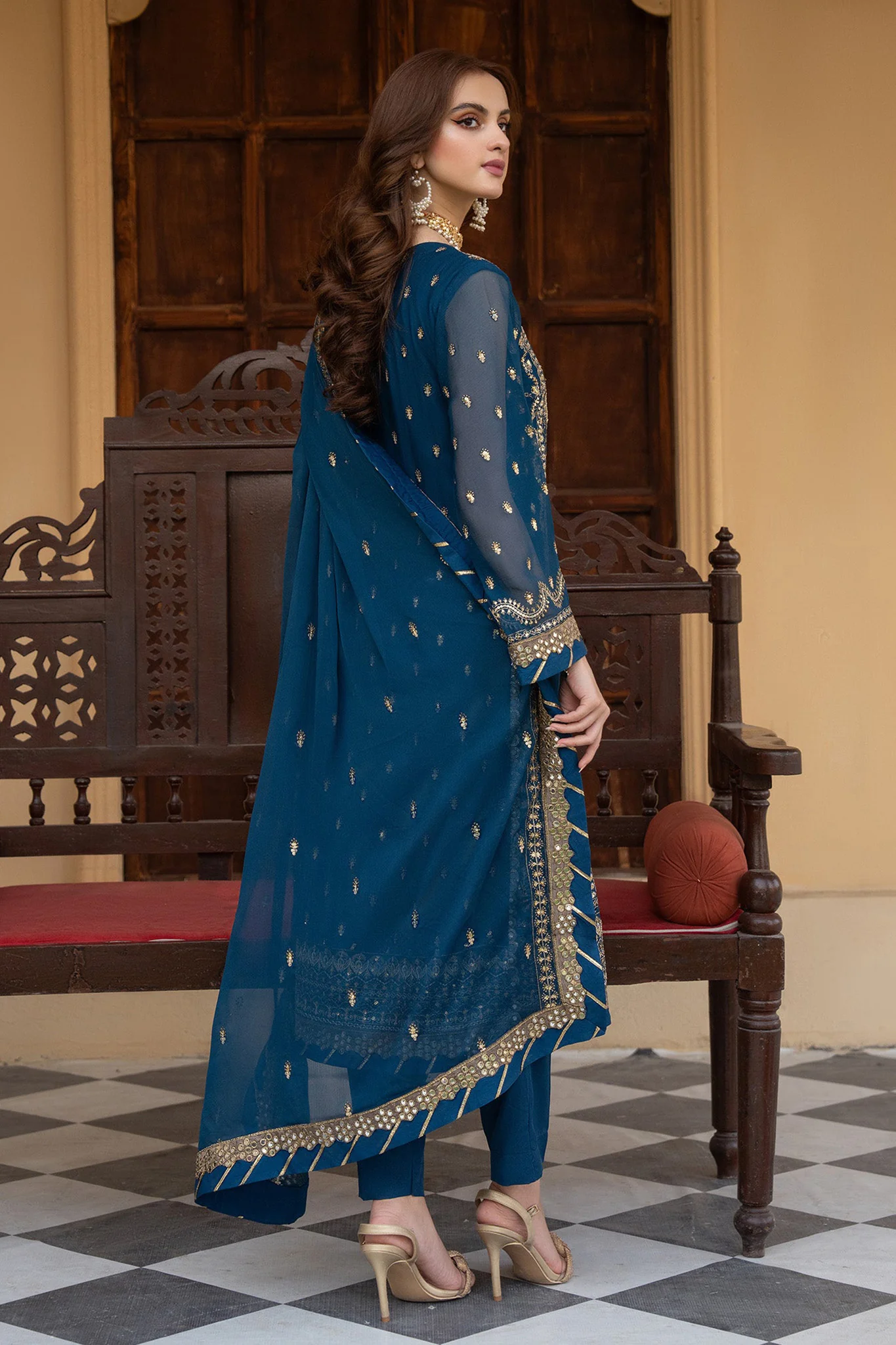 Lallaria By Noorma Kaamal Unstitched 3 Piece Fancy Formals Vol-02 Suit-NK-LLC-18 - Image 3