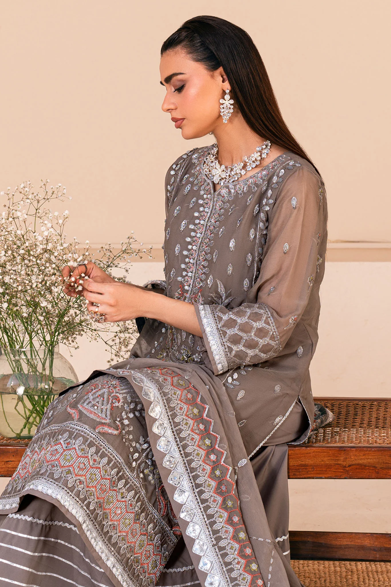 Lallaria By Noorma Kaamal Unstitched 3 Piece Luxury Chiffon Vol-03 Suit-NK-LLC-26 - Image 5