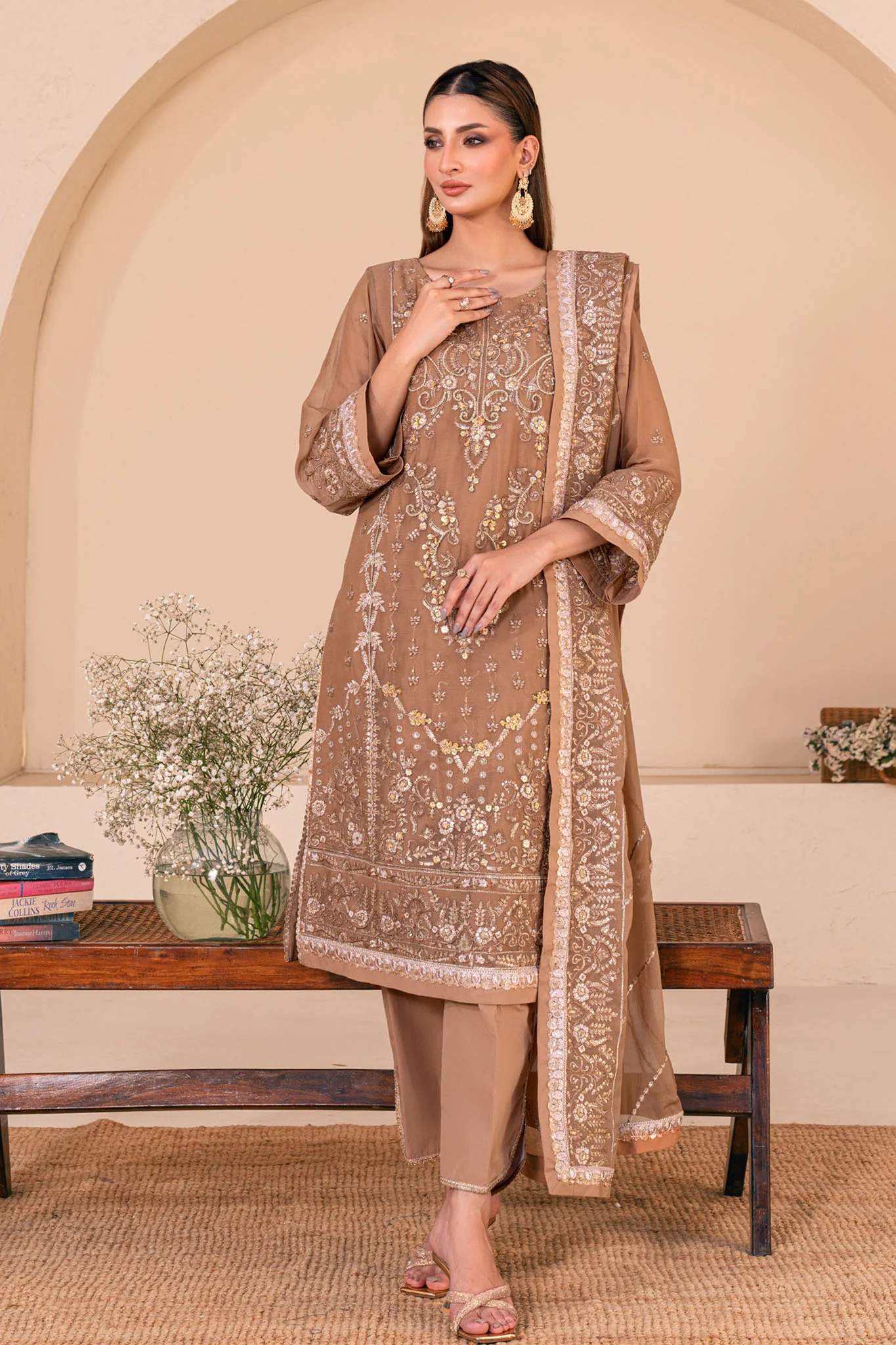 Lallaria By Noorma Kaamal Unstitched 3 Piece Luxury Chiffon Vol-03 Suit-NK-LLC-27