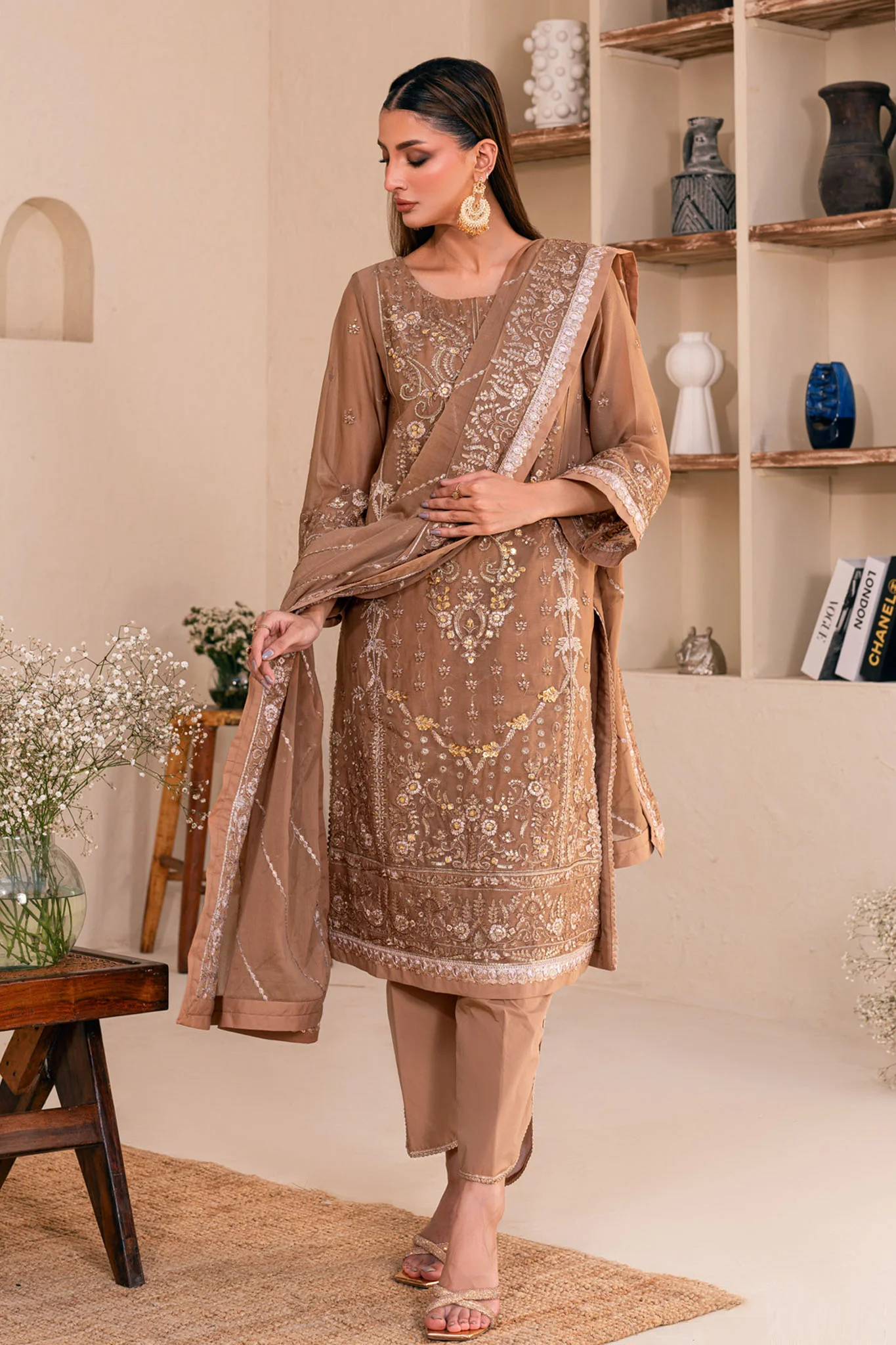 Lallaria By Noorma Kaamal Unstitched 3 Piece Luxury Chiffon Vol-03 Suit-NK-LLC-27 - Image 2