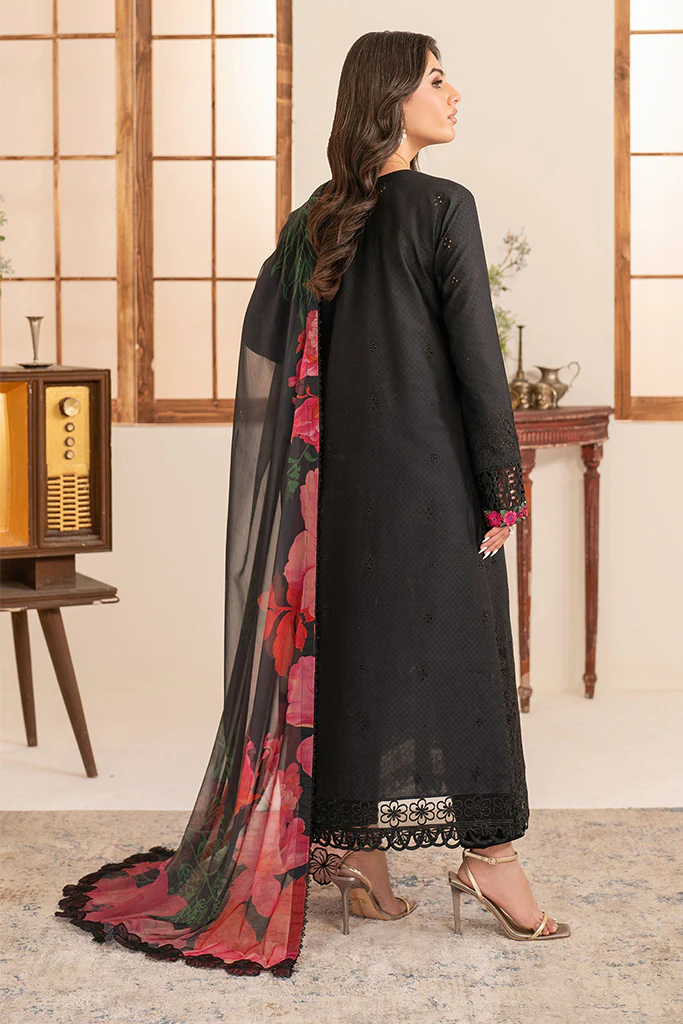 Lamhay By Zarif Unstitched 3 Piece Luxury Eid Lawn Collection-05-Zoyah - Image 3