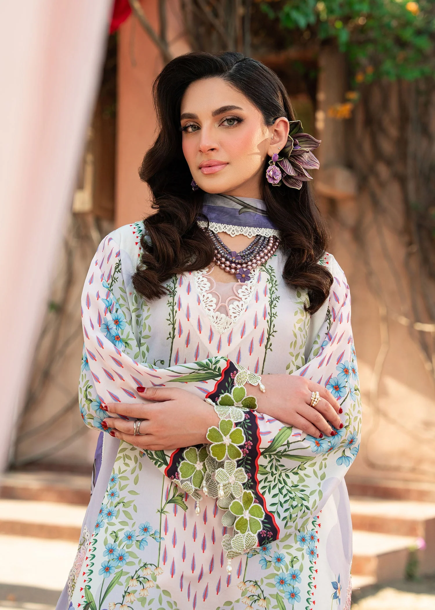 Cocktail By Sardinia Unstitched 3 Piece Summer Collection-Lavender Latte - Image 3