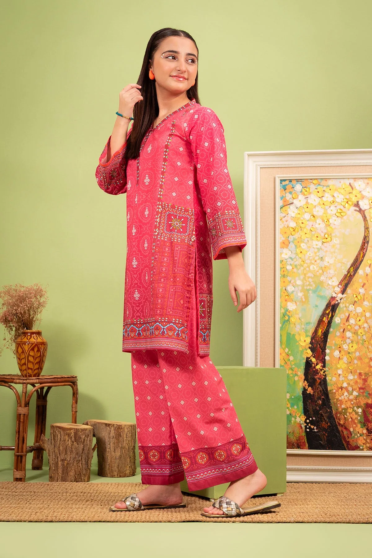 Ochre Clothing Lawn Digital Printed 2 Pc Suit - Image 3