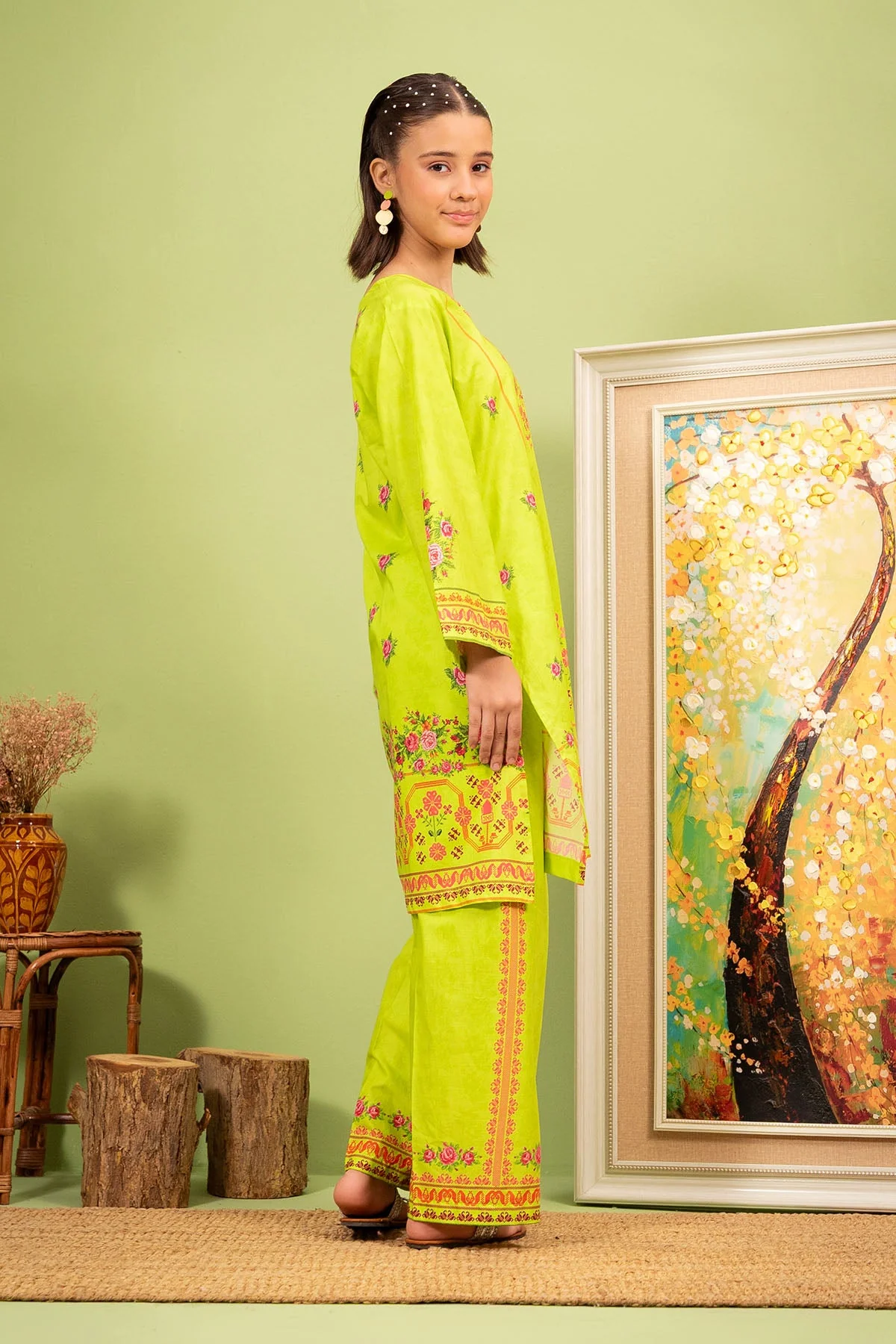 Ochre Clothing Lawn Digital Printed 2 Pc Suit - Image 5
