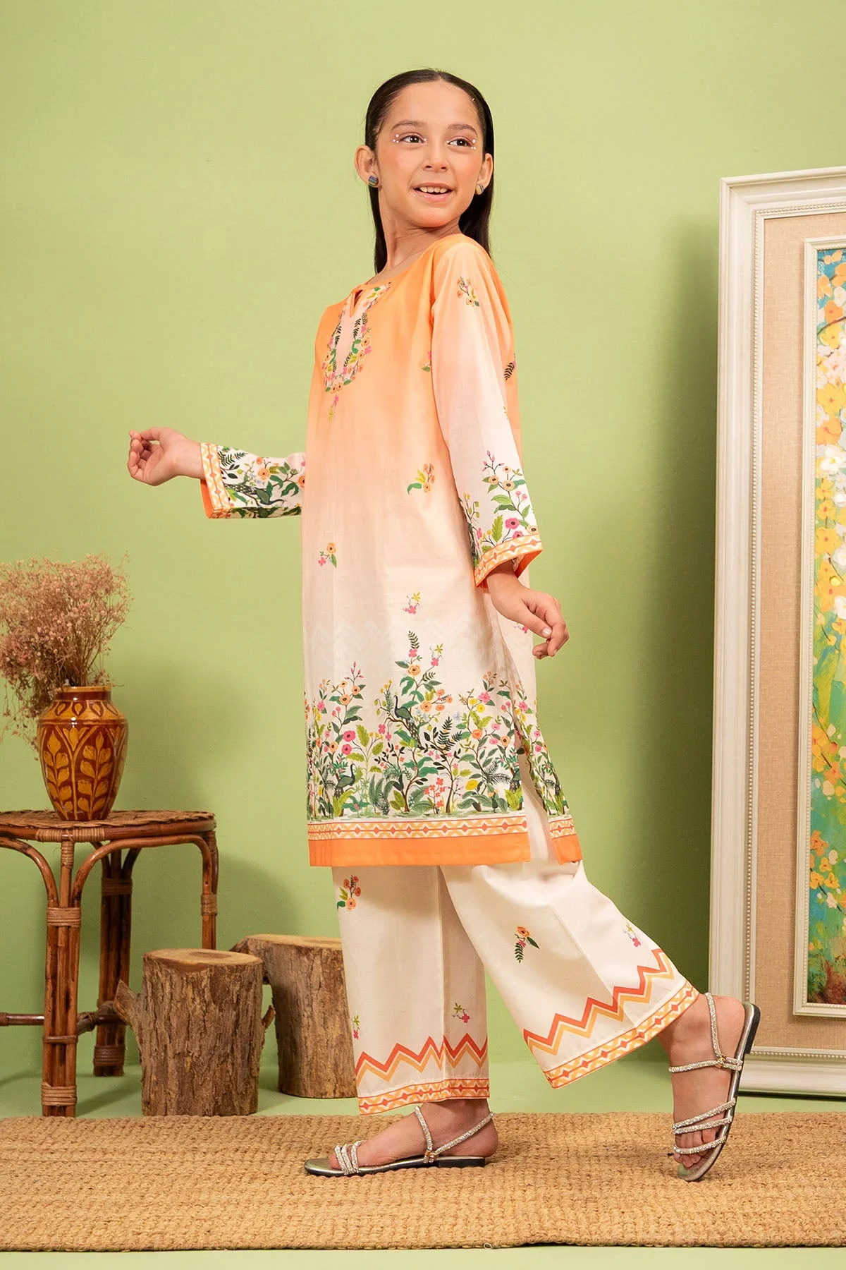 Ochre Clothing Lawn Digital Printed 2 Pc Suit - Image 3