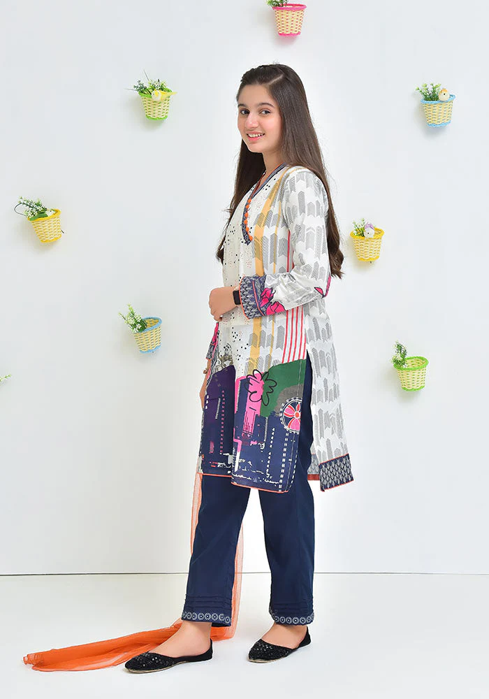 Ochre Clothing Lawn Digital Printed 3 Pc Suit - Image 3