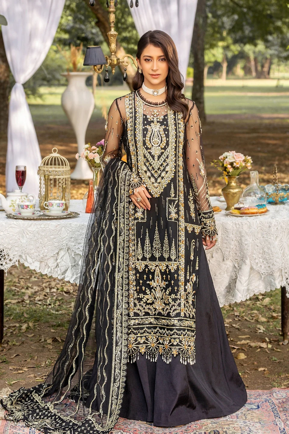 Amelie By Nine Needles Unstitched 3 Piece Luxury Formals Suit-LD 02