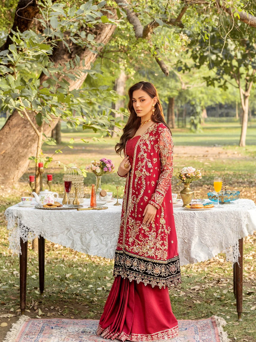 Amelie By Nine Needles Unstitched 3 Piece Luxury Formals Suit-LD 05 - Image 5