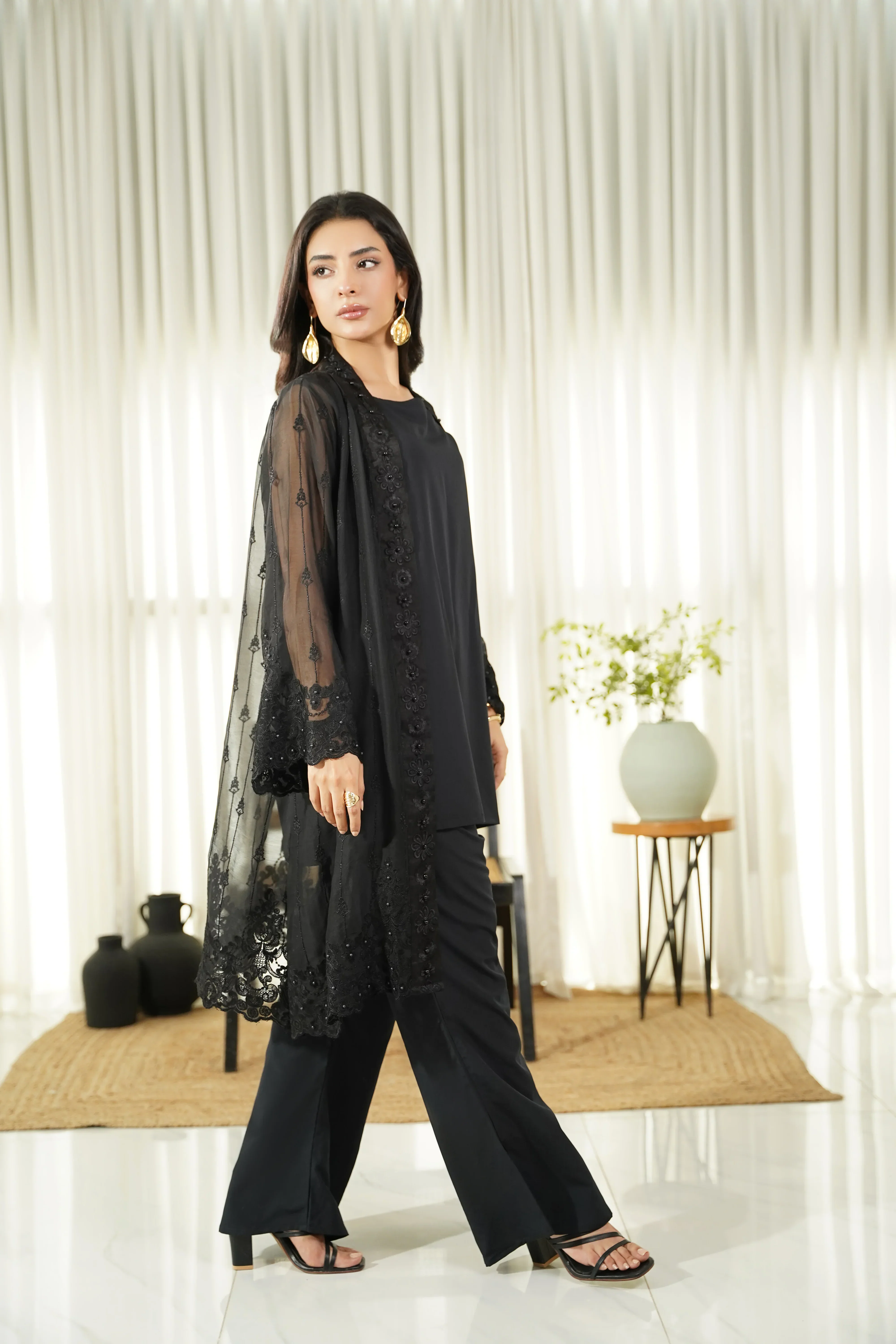 Dhaga Stitched 3 Piece Formals Suit-Liana - Image 5