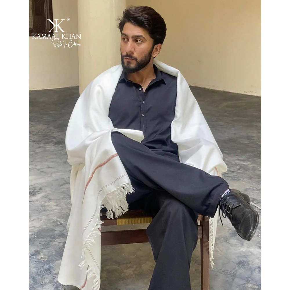 Kamaal Khan Light Weight Swati Dhussa Shawl For Men | Kamaal Khan Shawls - Image 4