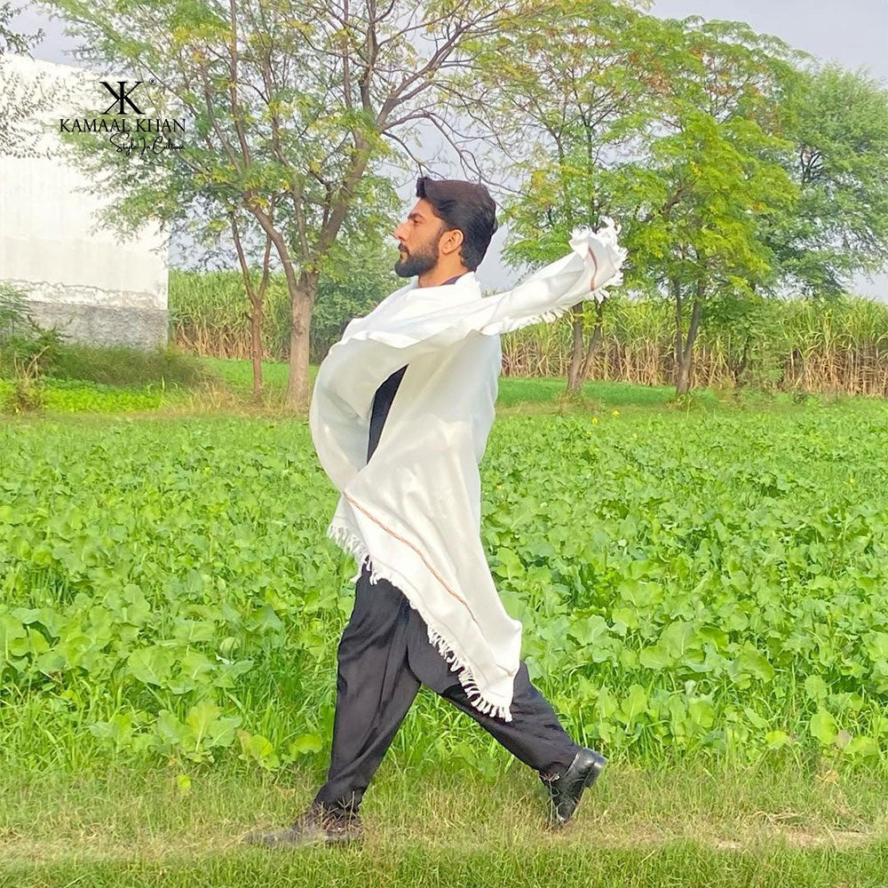 Kamaal Khan Light Weight Swati Dhussa Shawl For Men | Kamaal Khan Shawls - Image 7
