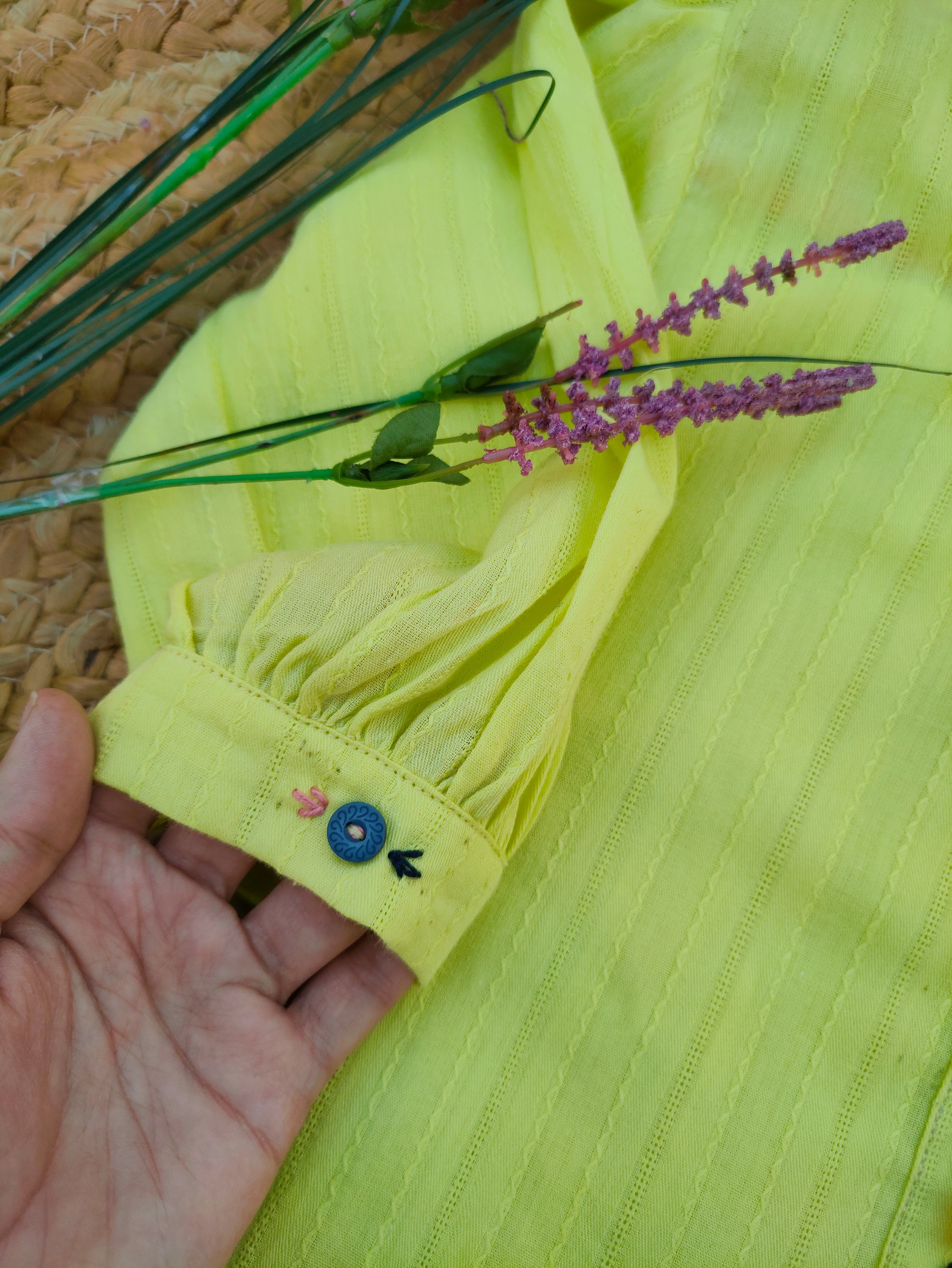 Hiba Fashion Limes and peaches 2 pcs lawn suit-(TWB-002) - Image 3