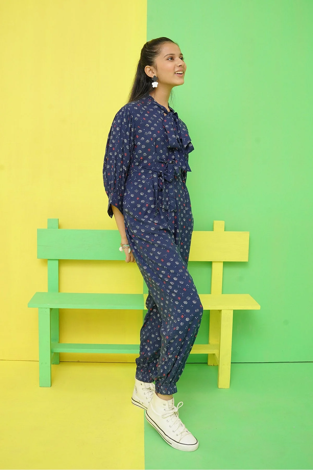 Ochre Clothing Linen Printed Jumpsuit - Image 3