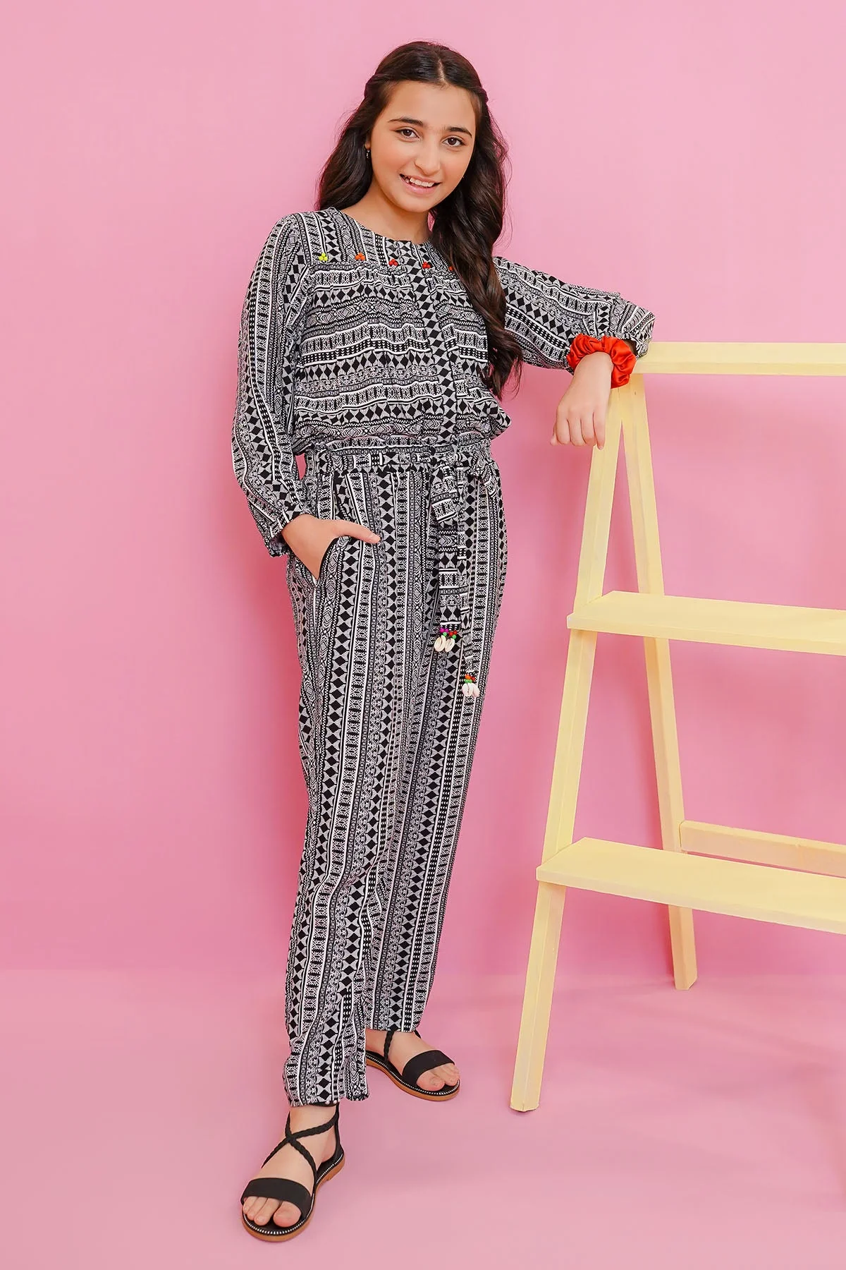 Ochre Clothing Linen Printed Jumpsuit - Image 2