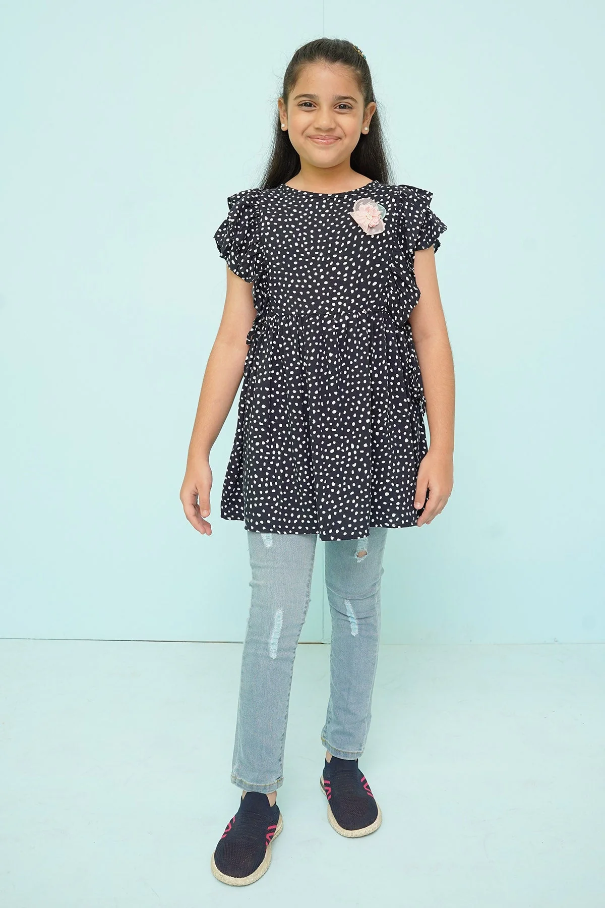 Ochre Clothing Linen Printed Top