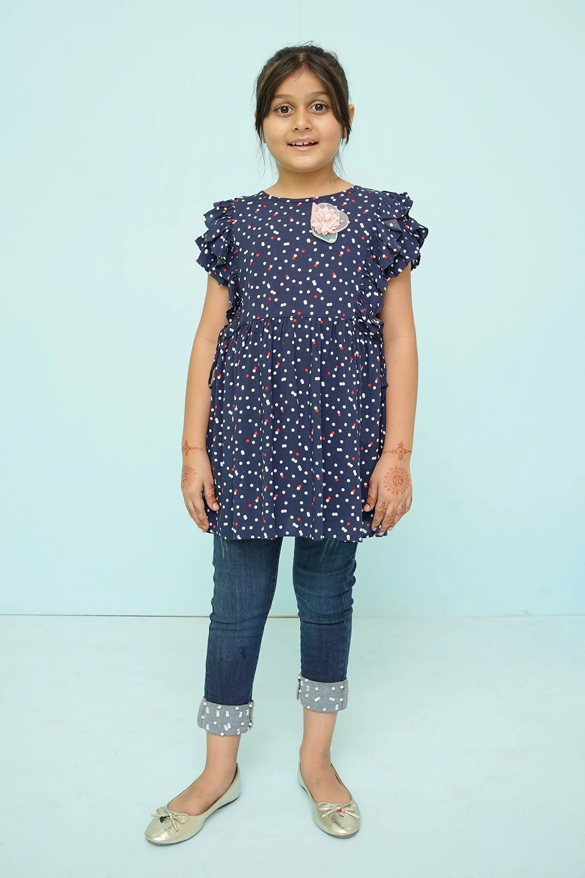Ochre Clothing Linen Printed Top