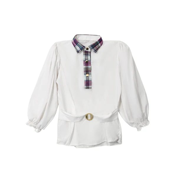 Little Bundles Stitched Kids Suit-Snow Ribbon Shirt