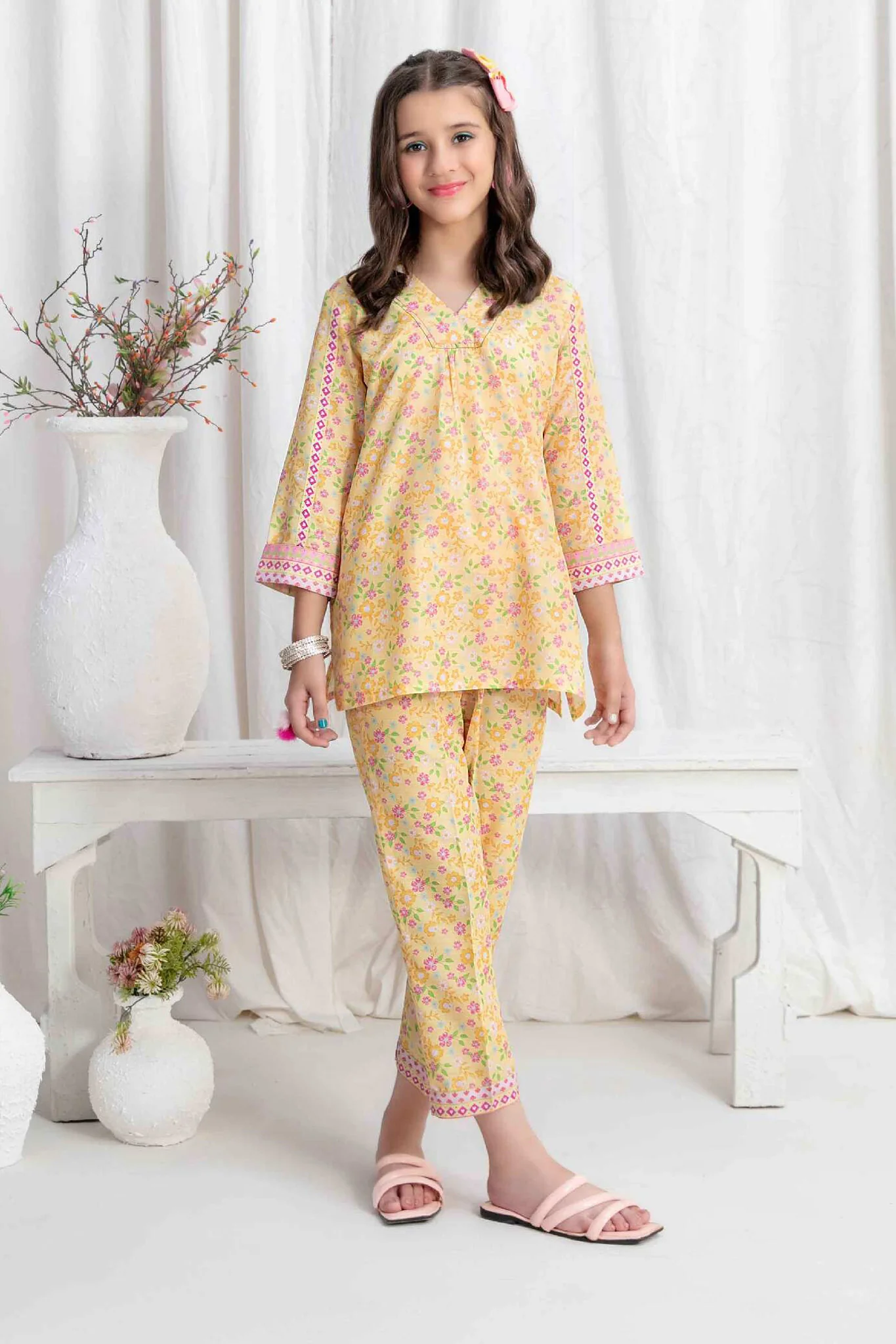 Little Dreamers By Tawakkal Stitched 2 Piece Digital Print Swiss Kids Suit-D-2573