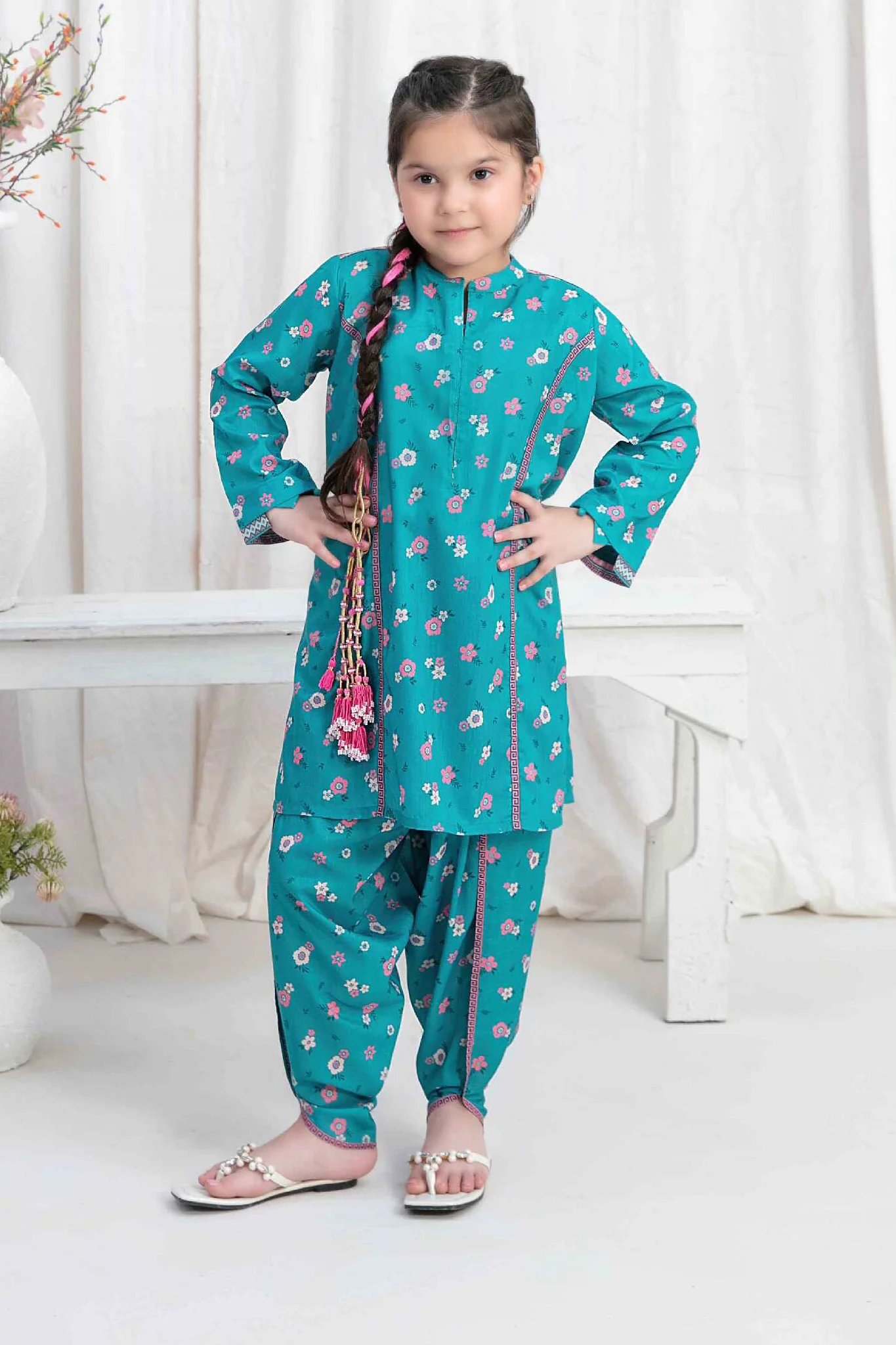 Little Dreamers By Tawakkal Stitched 2 Piece Digital Print Swiss Kids Suit-D-2575