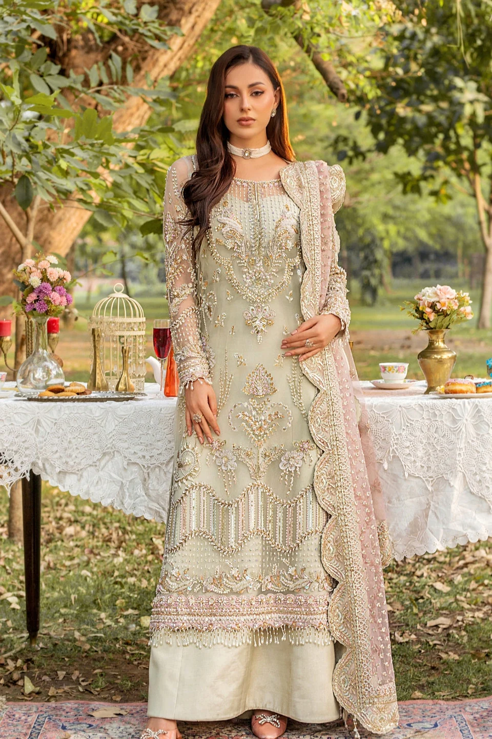 Amelie By Nine Needles Unstitched 3 Piece Luxury Formals Suit-LD 01