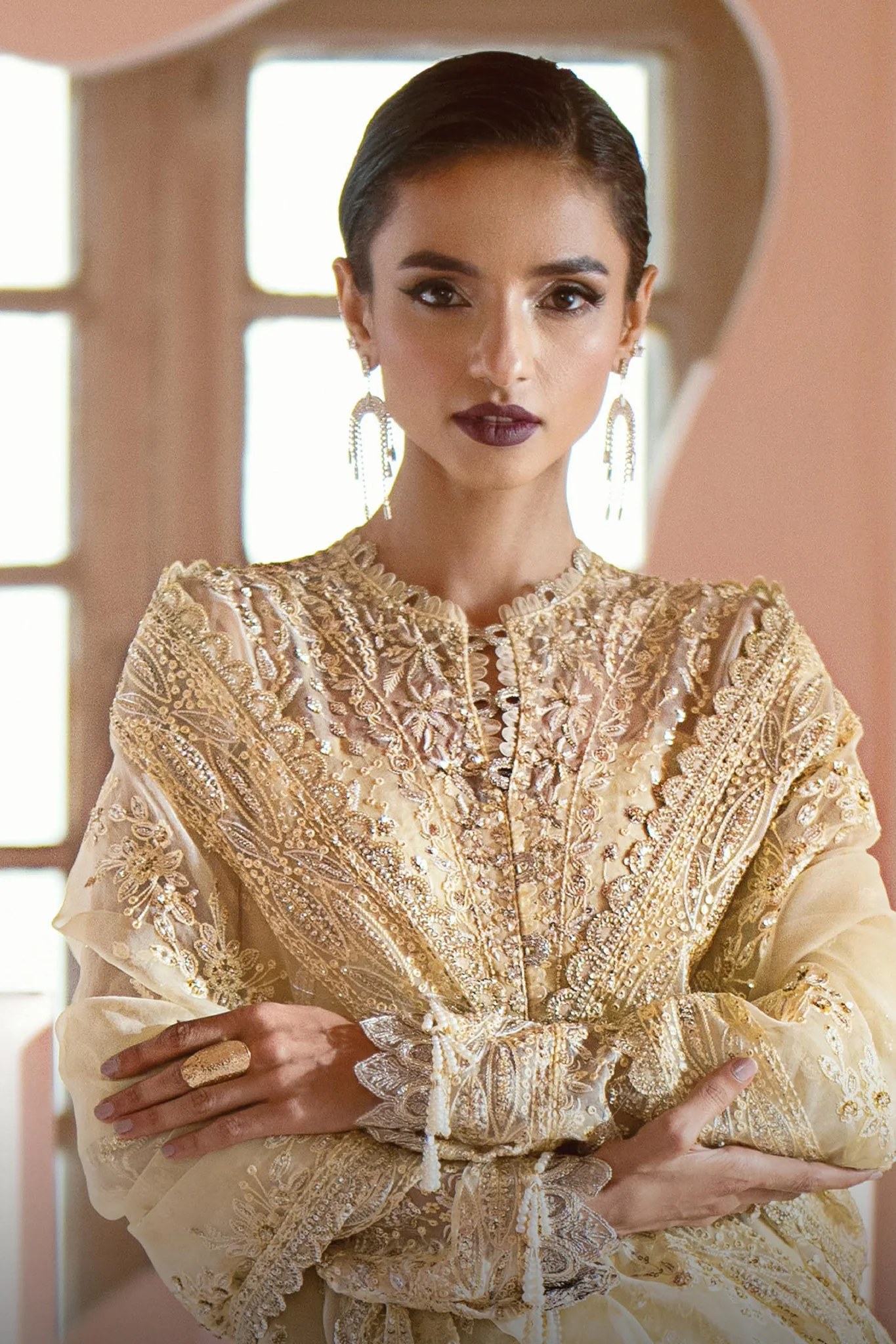 Luminara By Ayzel Unstitched 3 Piece Wedding Formals Suit-AWF-02-Leia - Image 2
