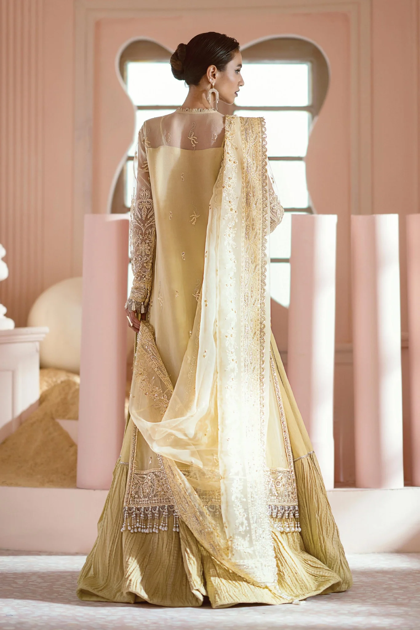 Luminara By Ayzel Unstitched 3 Piece Wedding Formals Suit-AWF-02-Leia - Image 3