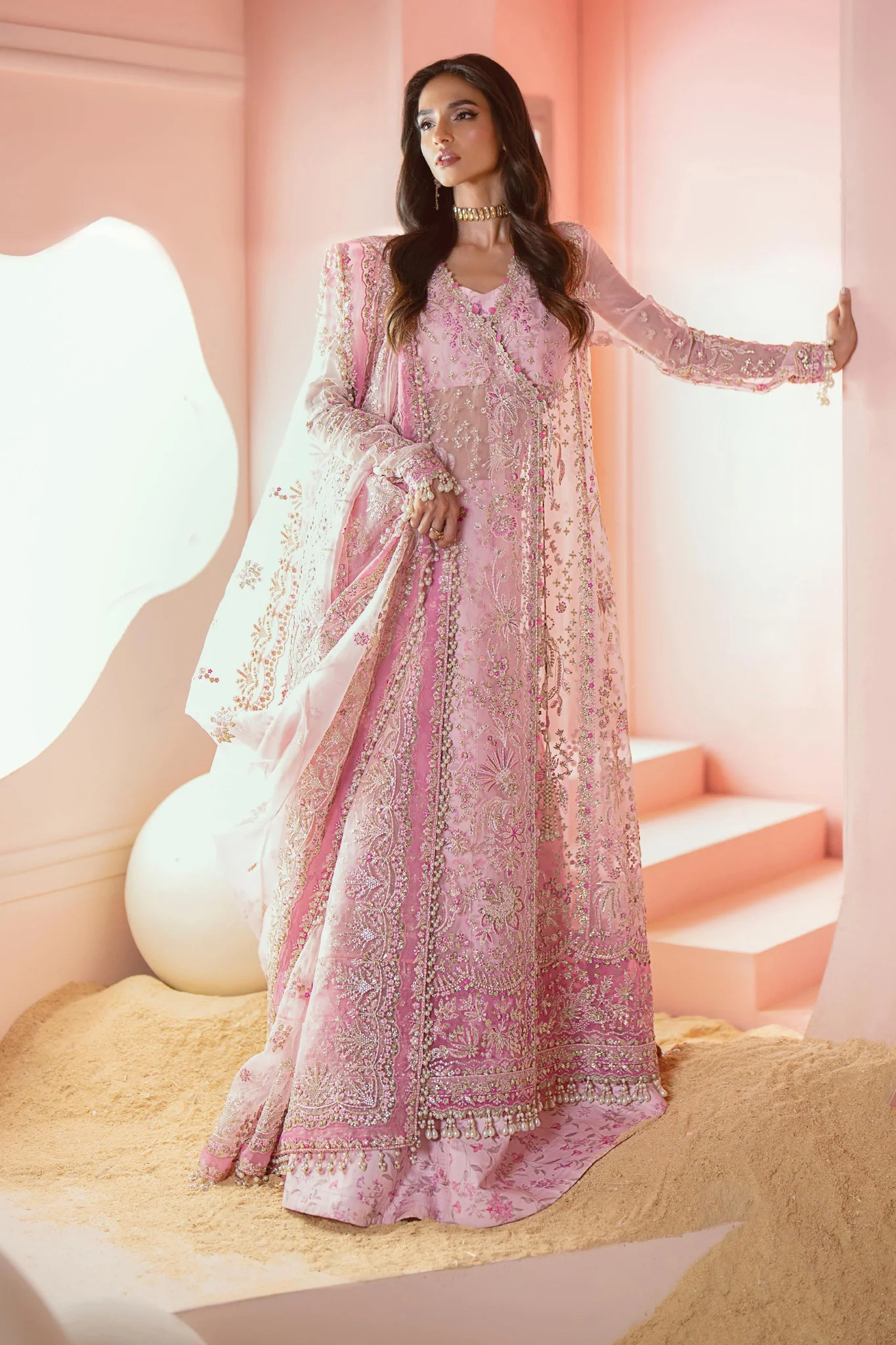 Luminara By Ayzel Unstitched 3 Piece Wedding Formals Suit-AWF-04-Bella