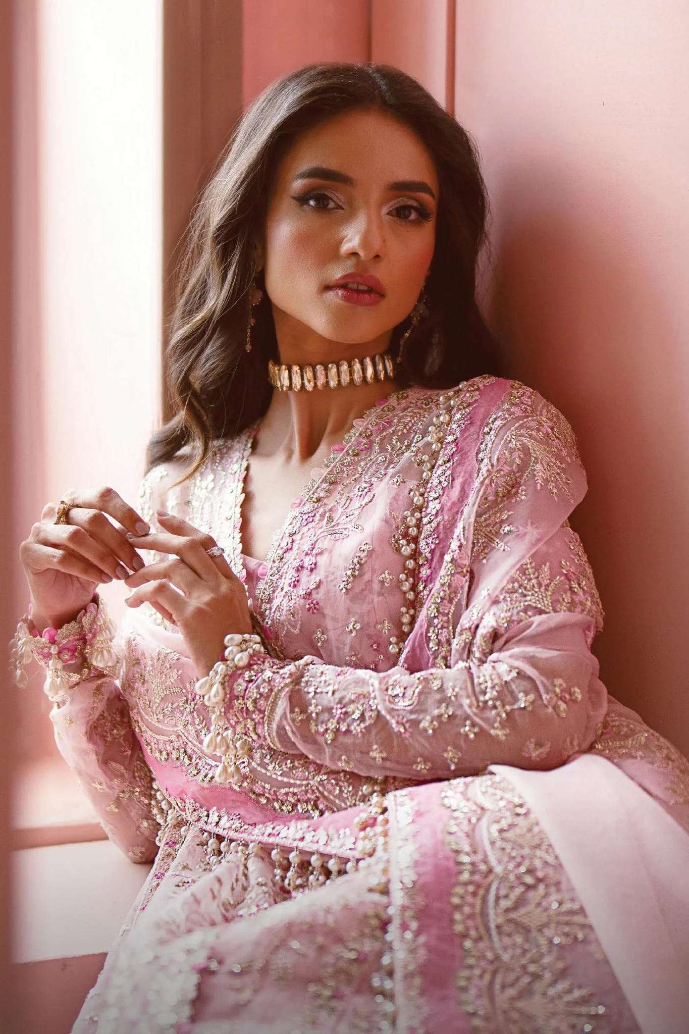 Luminara By Ayzel Unstitched 3 Piece Wedding Formals Suit-AWF-04-Bella - Image 2