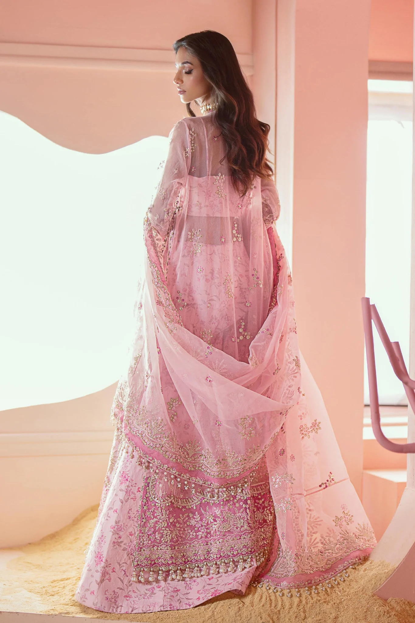 Luminara By Ayzel Unstitched 3 Piece Wedding Formals Suit-AWF-04-Bella - Image 3