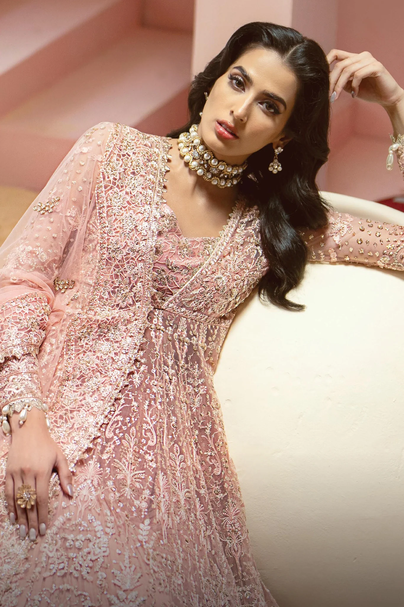 Luminara By Ayzel Unstitched 3 Piece Wedding Formals Suit-AWF-05-Earl - Image 2